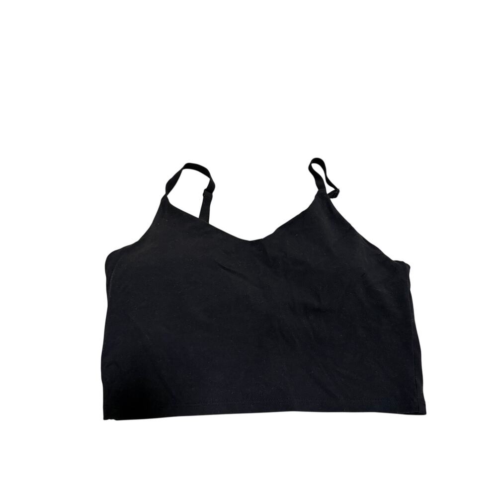 Athleta Black Longline Sports Bra Crop Top Women's Size Medium